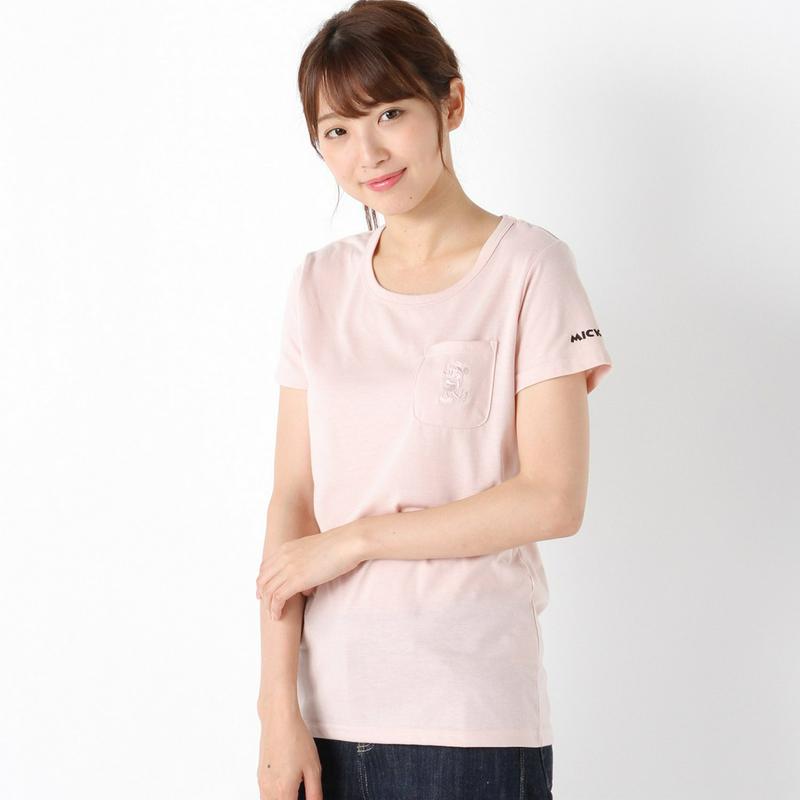 ミッキーポケット付き半袖Ｔシャツ【Ｍ～３Ｌ】