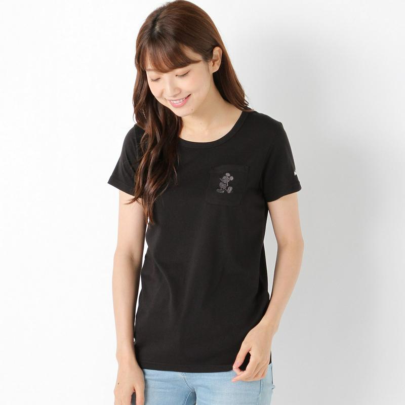 ミッキーポケット付き半袖Ｔシャツ【Ｍ～３Ｌ】