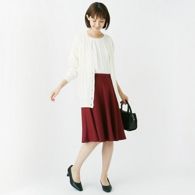 【アウトレット価格】美シルエットサーキュラースカート【５８～８８】［日本製］