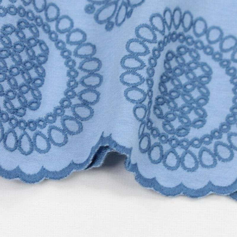裾スカラップ刺繍カットソープルオーバー【ＬＬ～５Ｌ】