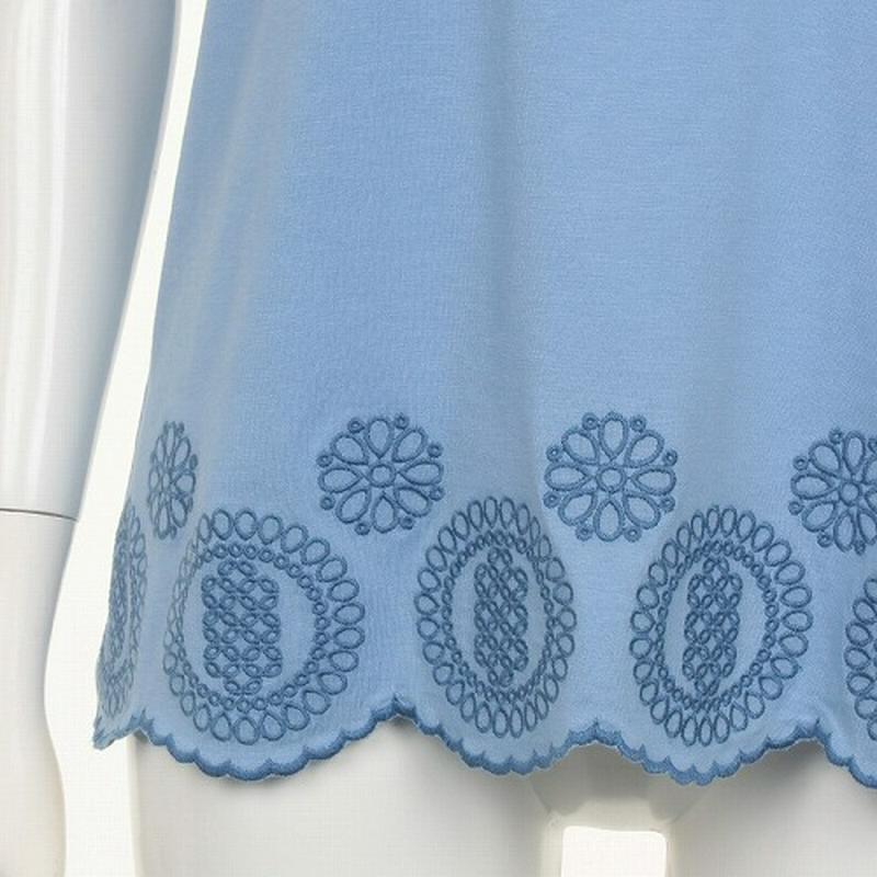 裾スカラップ刺繍カットソープルオーバー【ＬＬ～５Ｌ】