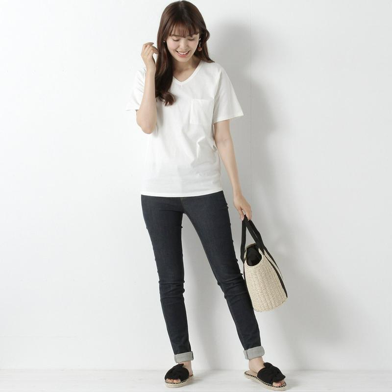 【汗染み防止＆抗菌防臭】ポケット付きＶネック半袖Ｔシャツ