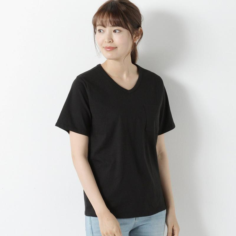 【汗染み防止＆抗菌防臭】ポケット付きＶネック半袖Ｔシャツ