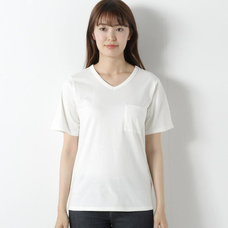 【汗染み防止＆抗菌防臭】ポケット付きＶネック半袖Ｔシャツ