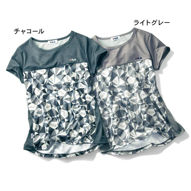 プリント切替トップス