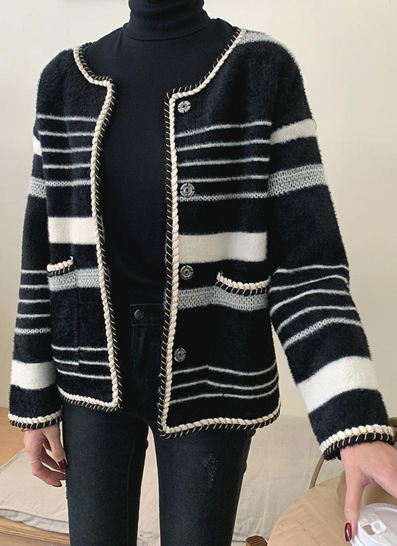 エコファーカラーブロックジャケット