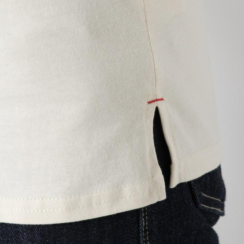 袖裏シャンブレーボートネック７分袖Ｔシャツ