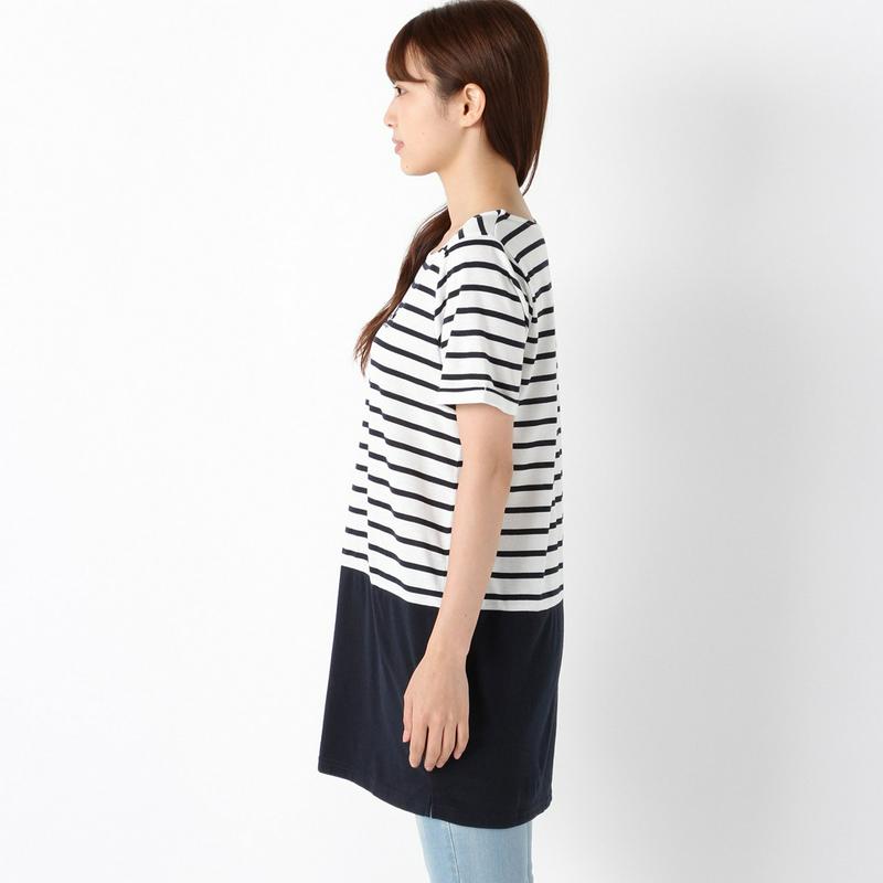 ミッキーポケット付切替チュニックＴシャツ