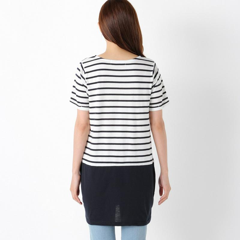 ミッキーポケット付切替チュニックＴシャツ