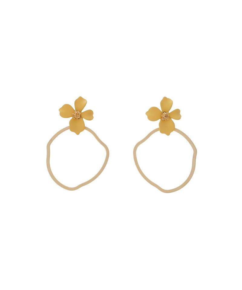 フラワーループピアス