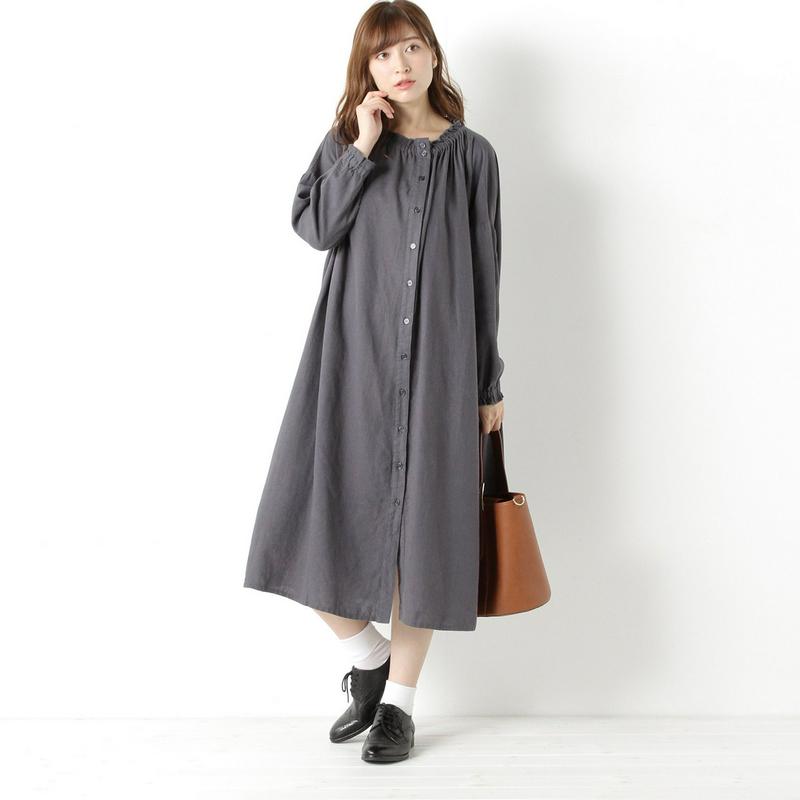 麻レーヨンの２ｗａｙワンピース