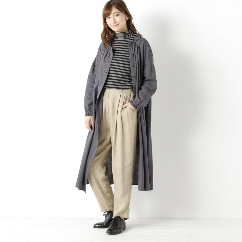 麻レーヨンの２ｗａｙワンピース
