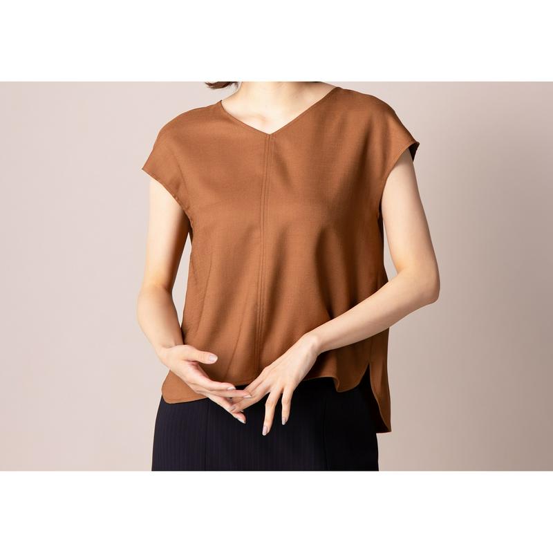 【ＳＴＹＬＥ　ＳＮＡＰ掲載】【セットアップ可】リネンライクひさし袖ブラウス【Ｓ～３Ｌ】