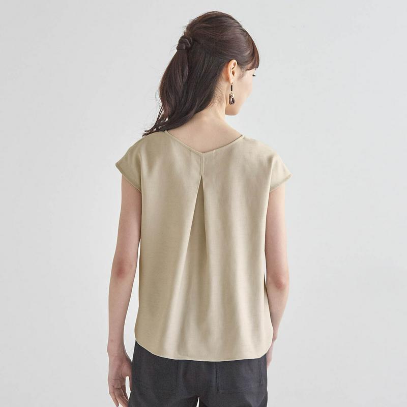 【ＳＴＹＬＥ　ＳＮＡＰ掲載】【セットアップ可】リネンライクひさし袖ブラウス【Ｓ～３Ｌ】