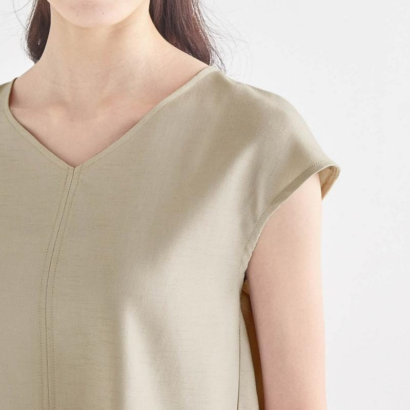 【ＳＴＹＬＥ　ＳＮＡＰ掲載】【セットアップ可】リネンライクひさし袖ブラウス【Ｓ～３Ｌ】
