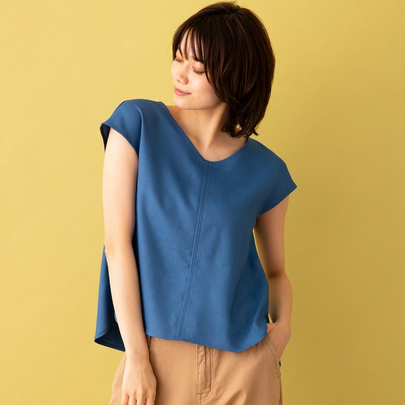 【ＳＴＹＬＥ　ＳＮＡＰ掲載】【セットアップ可】リネンライクひさし袖ブラウス【Ｓ～３Ｌ】