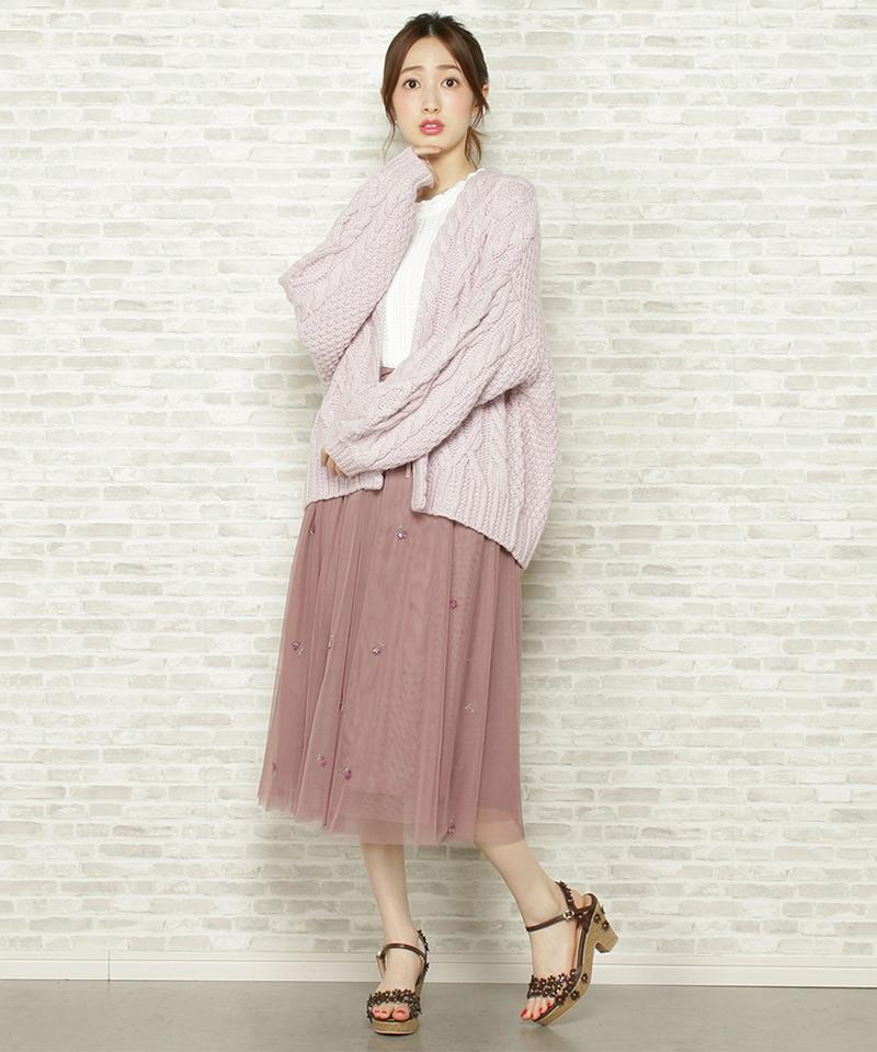 ロービングケーブルカーディガン