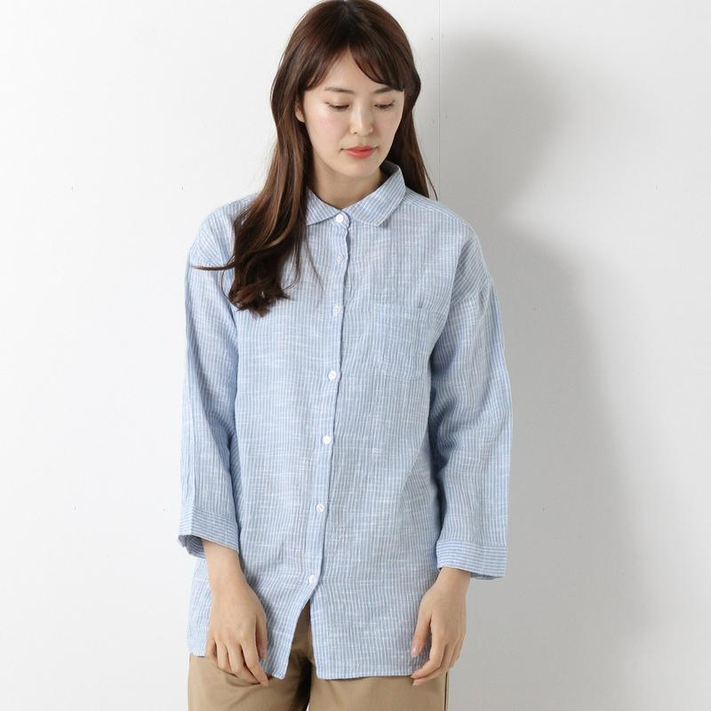 シルケット加工でしなやかな肌触り◎コットンスラブシャツ【Ｍ～４Ｌ】