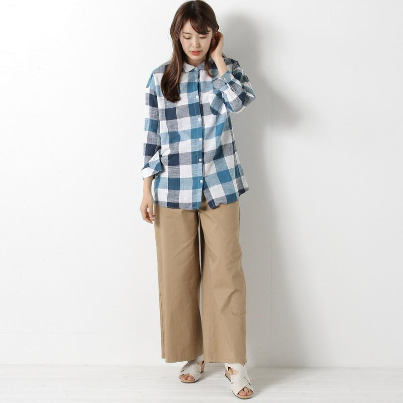 シルケット加工でしなやかな肌触り◎コットンスラブシャツ【Ｍ～４Ｌ】