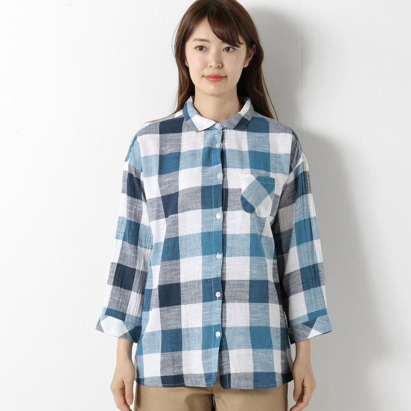 シルケット加工でしなやかな肌触り◎コットンスラブシャツ【Ｍ～４Ｌ】