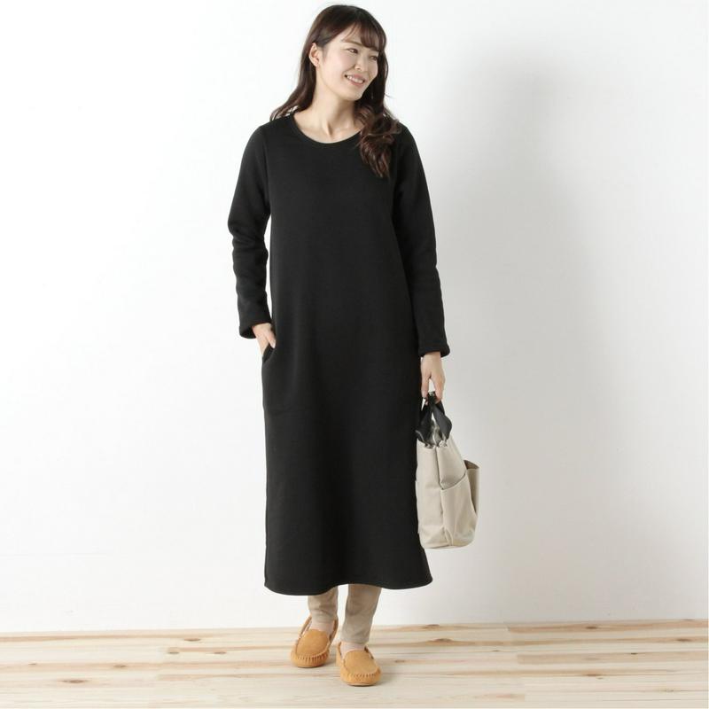 何枚でも欲しい◎あったか裏起毛のＡラインワンピース