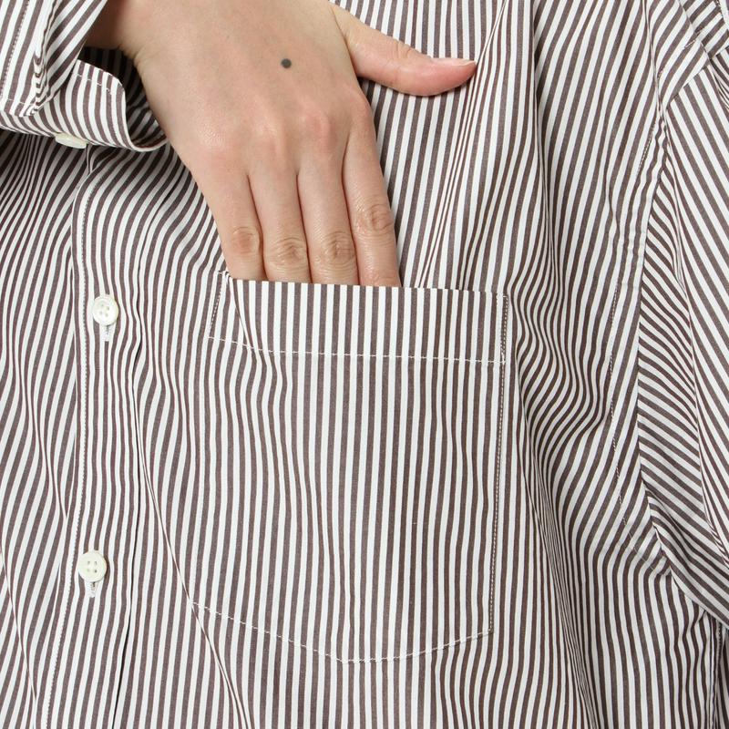 ワイドシルエット長袖刺繍ワンピース［日本製］
