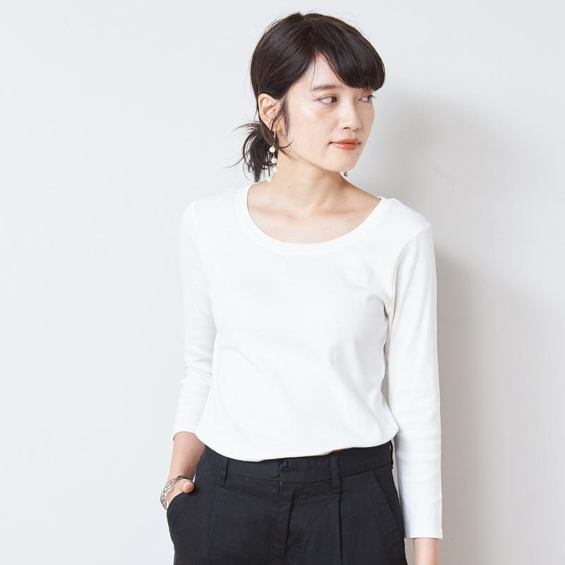 【５色展開】フライス生地でしっかりした８分袖Ｔシャツ【Ｍ～４Ｌ】（manoamano／マノアマノ）