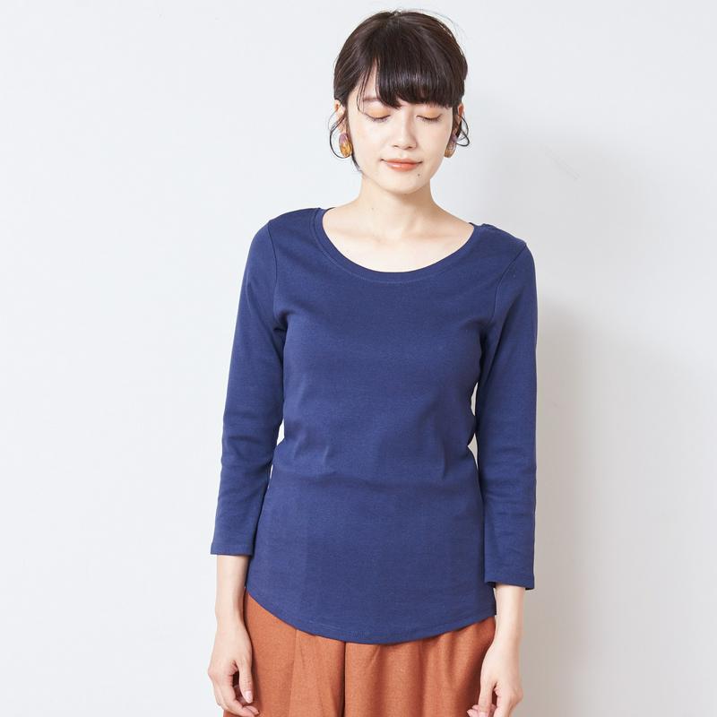 【５色展開】フライス生地でしっかりした８分袖Ｔシャツ【Ｍ～４Ｌ】（manoamano／マノアマノ）
