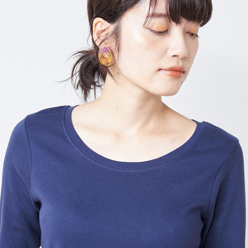 【５色展開】フライス生地でしっかりした８分袖Ｔシャツ【Ｍ～４Ｌ】（manoamano／マノアマノ）