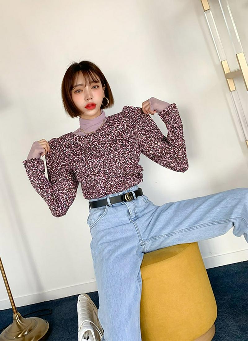 シースルーTシャツ&ブロッサムブラウスSET