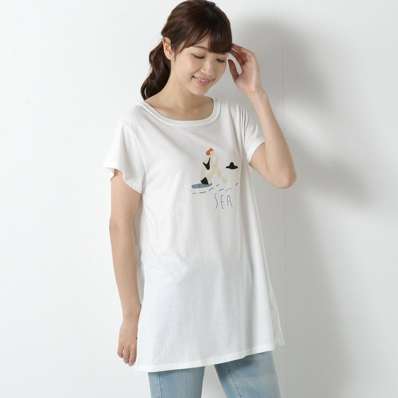 選べる１０柄展開◎ＵＶ・ＤＲＹ加工綿混ロングＴシャツ
