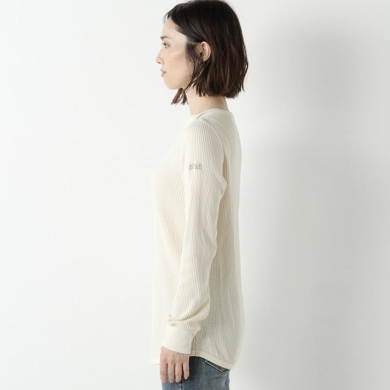 【吸汗速乾】コットンワッフル長袖Ｔシャツ