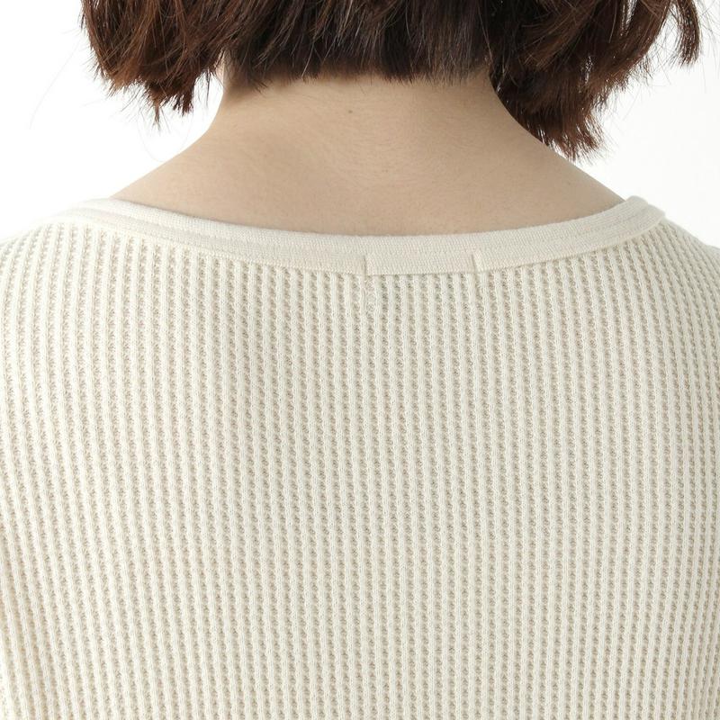 【吸汗速乾】コットンワッフル長袖Ｔシャツ