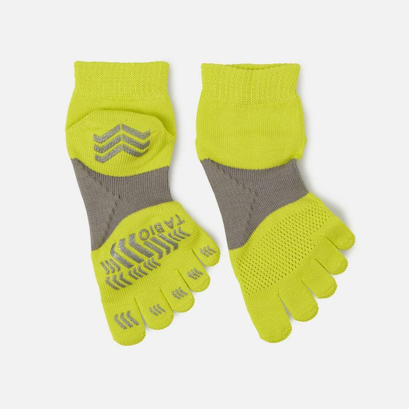 【あす楽】【TABIO SPORTS】 レーシングラン 五本指ソックス 21.0〜23.0cm ライムイエロー / 靴下屋 靴下 タビオ タビオスポーツ Tabio くつ下 ショート 5本指 五本指 五本指靴下 レディース ランニング マラソン 小さいサイズ S 日本製 ¬¬