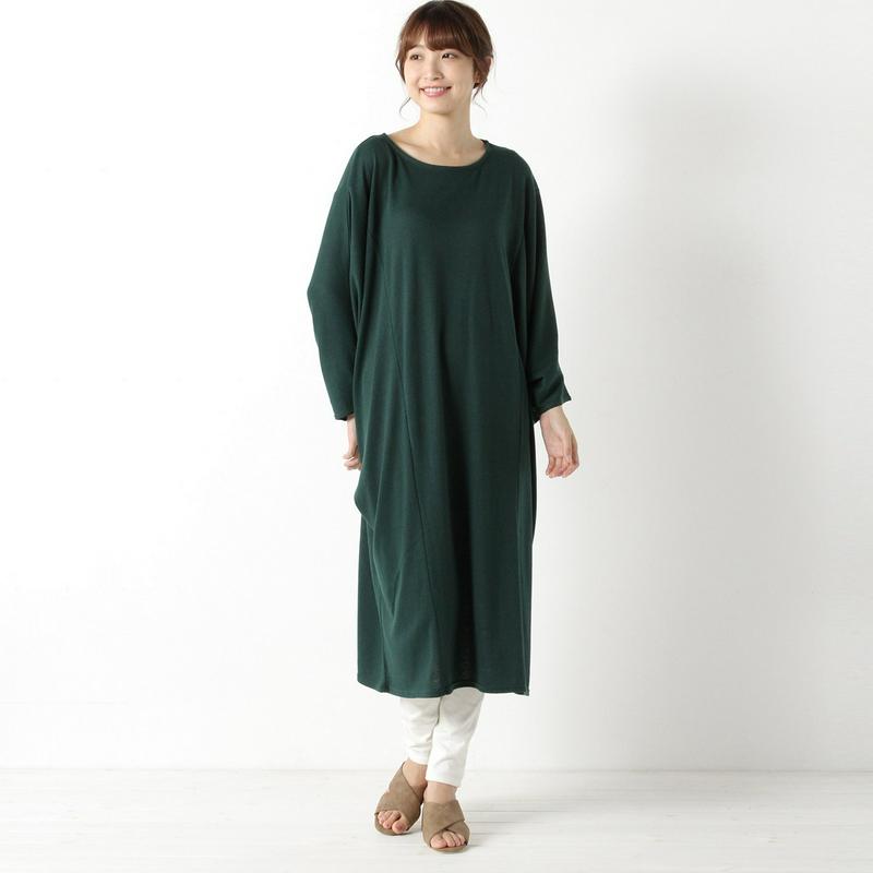 【３／２５（水）で販売終了】ロングドルマンワンピース