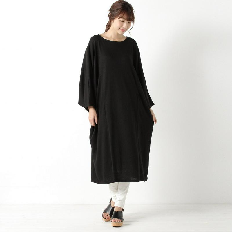 【３／２５（水）で販売終了】ロングドルマンワンピース