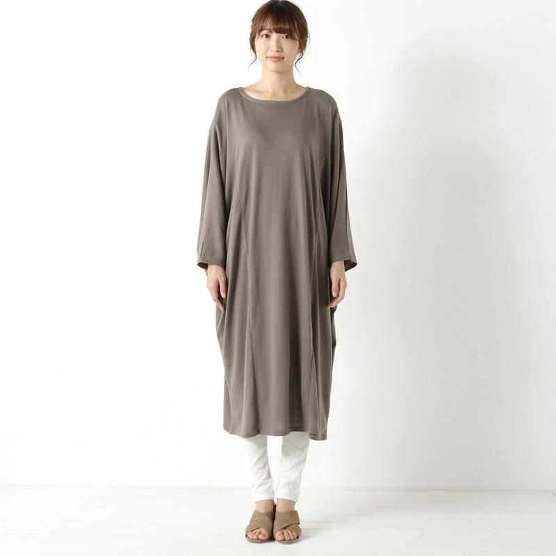 【３／２５（水）で販売終了】ロングドルマンワンピース