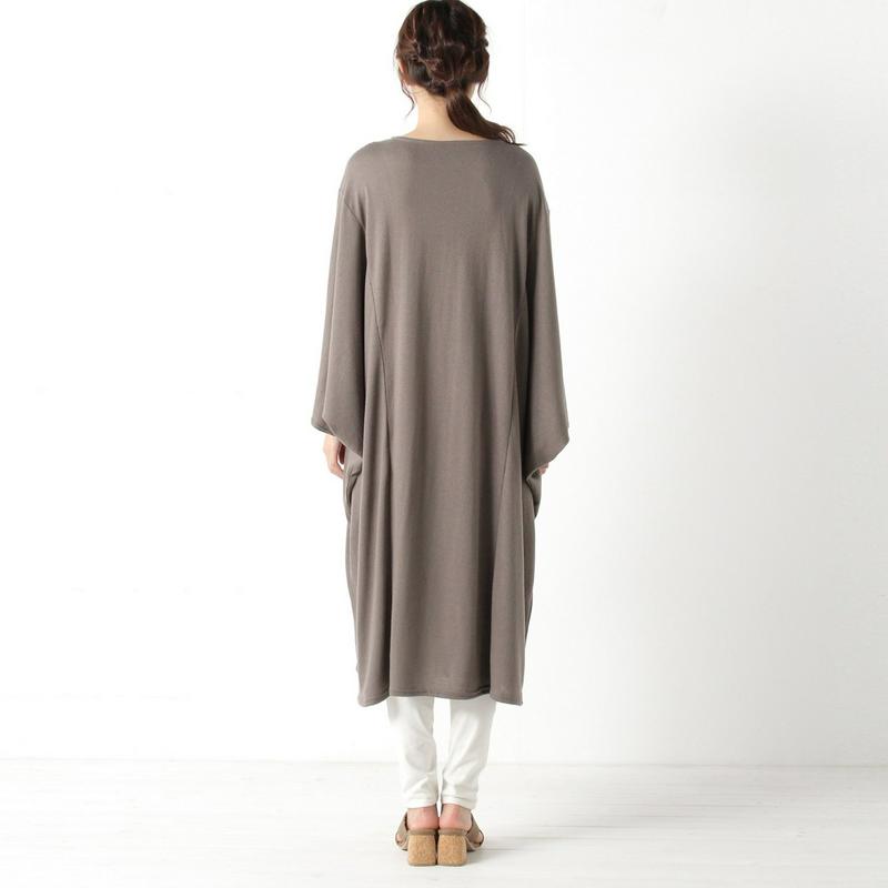 【３／２５（水）で販売終了】ロングドルマンワンピース