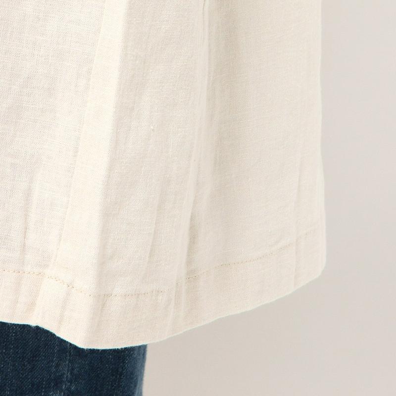 リネンレーヨン素材のフレンチ袖ワンピース【再入荷】【Ｍ～３Ｌ】（ディージーワイ/D*g*y）