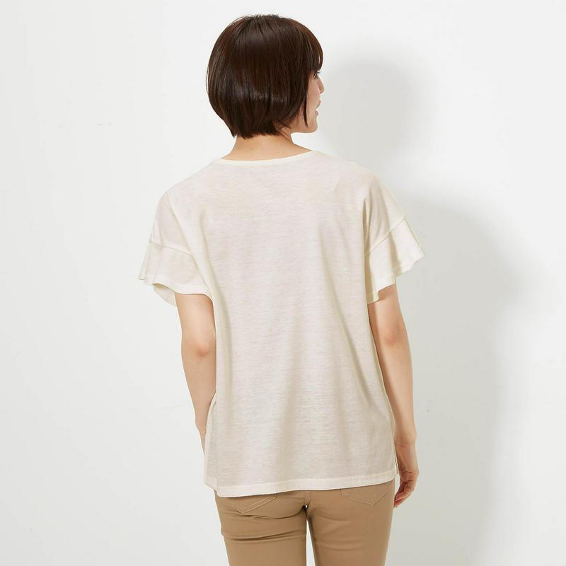 汗ばむ季節の強い味方☆汗じみしにくいフレアスリーブＴシャツ