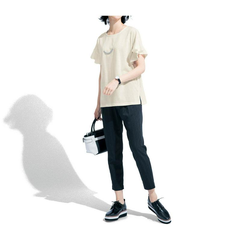 汗ばむ季節の強い味方☆汗じみしにくいフレアスリーブＴシャツ
