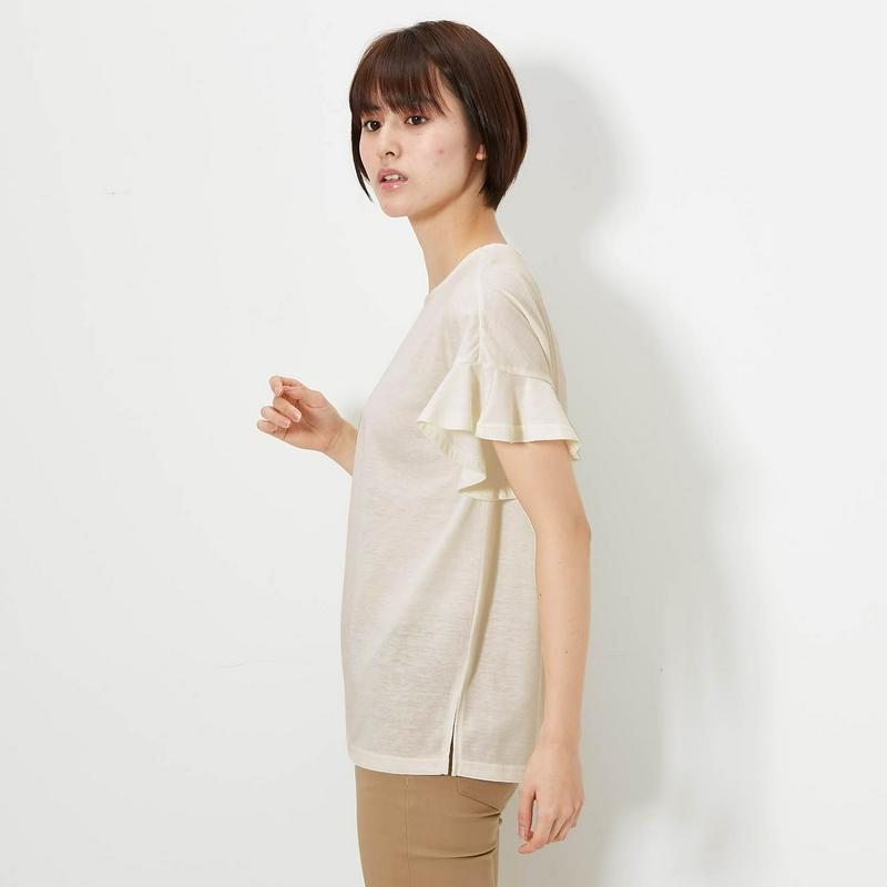 汗ばむ季節の強い味方☆汗じみしにくいフレアスリーブＴシャツ