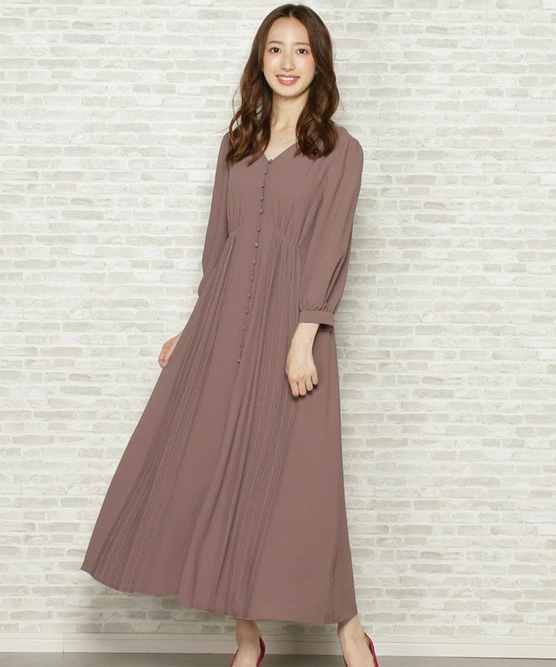 プリーツ2WAYペチコート付きワンピース