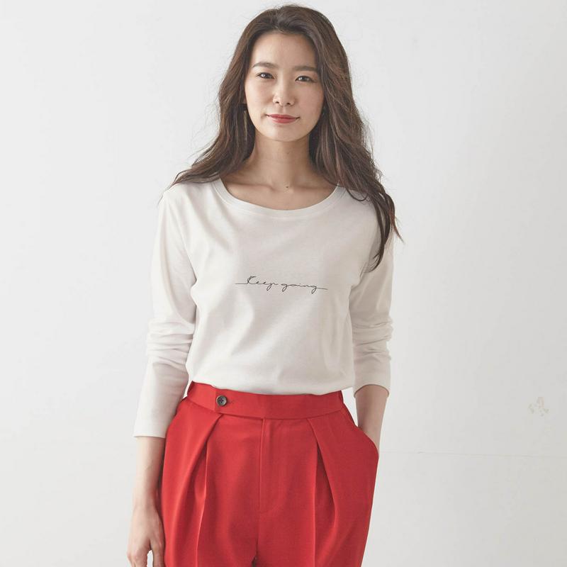 【ＳＴＹＬＥ　ＳＮＡＰ掲載】スーピマコットン長袖ロゴＴシャツ【ＵＶケア抗菌防臭】【Ｓ～３Ｌ】
