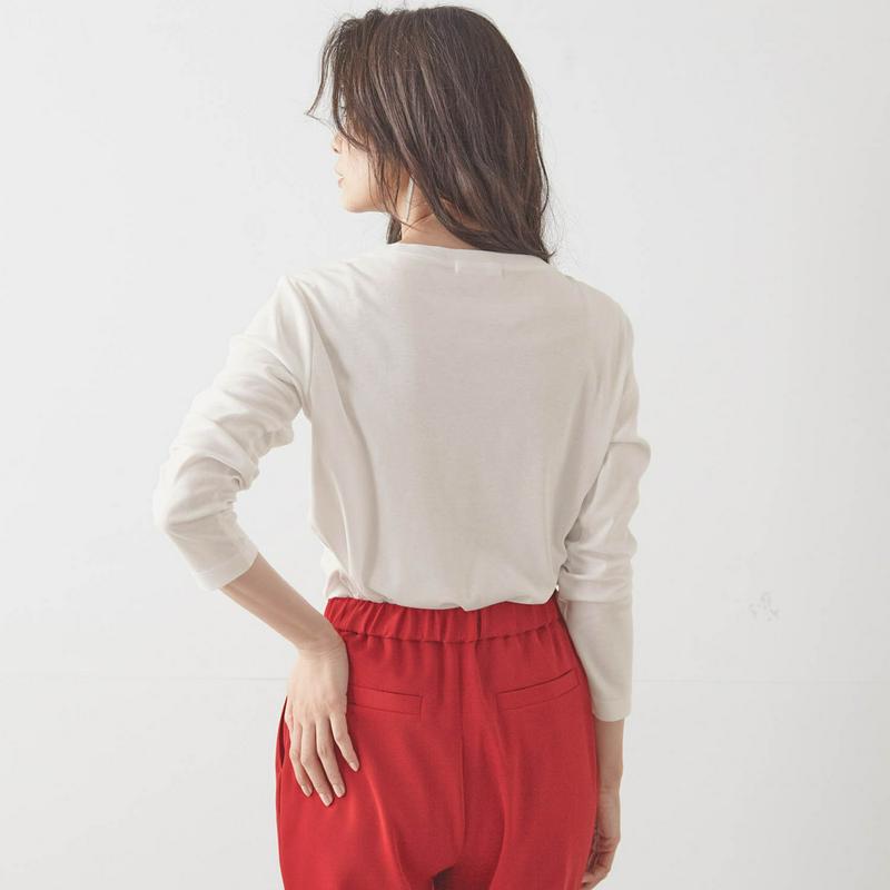 【ＳＴＹＬＥ　ＳＮＡＰ掲載】スーピマコットン長袖ロゴＴシャツ【ＵＶケア抗菌防臭】【Ｓ～３Ｌ】