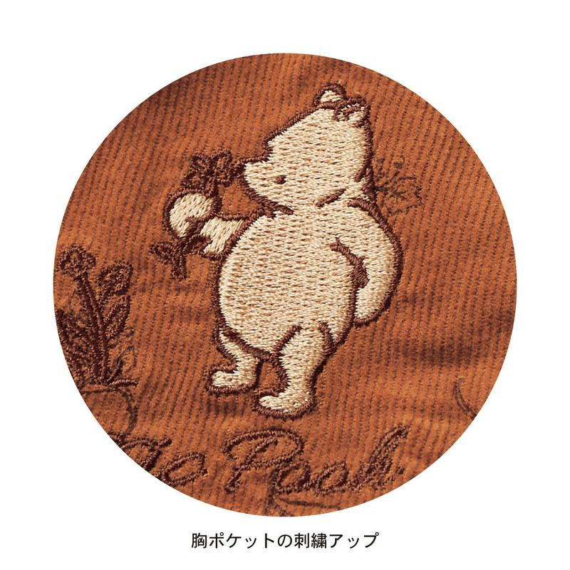 コーデュロイプリント羽織りワンピース／クラシック・プー