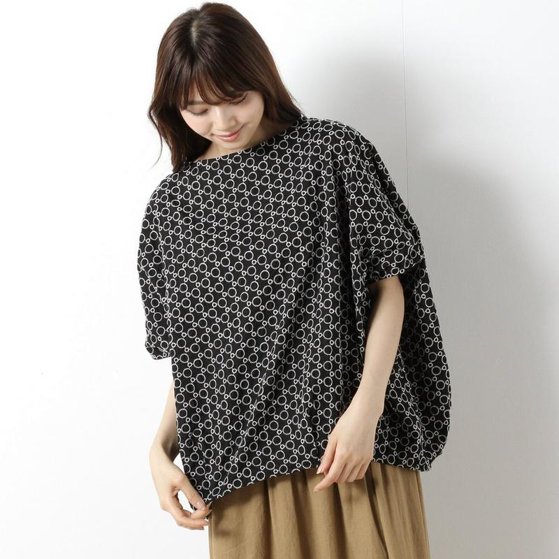 綿ローンドット刺繍ブラウス