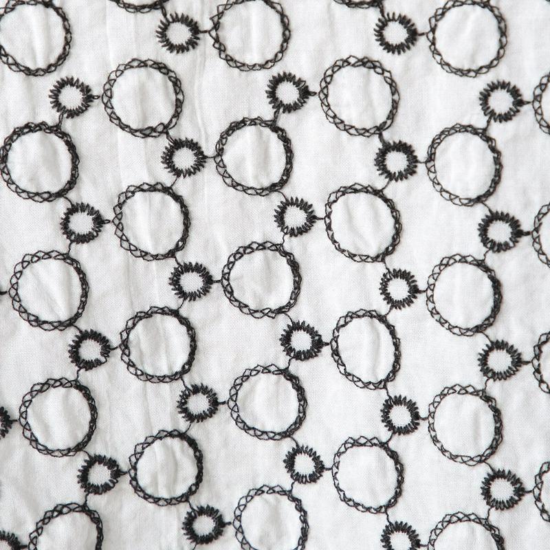 綿ローンドット刺繍ブラウス