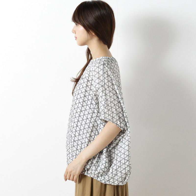 綿ローンドット刺繍ブラウス