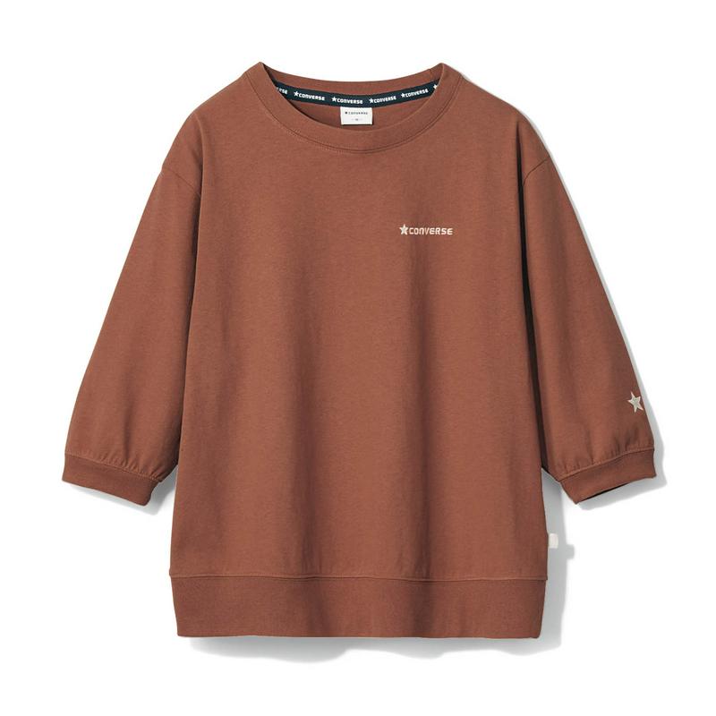 バックプリント７分袖プルオーバーＴシャツ（ホワイトのみ）
